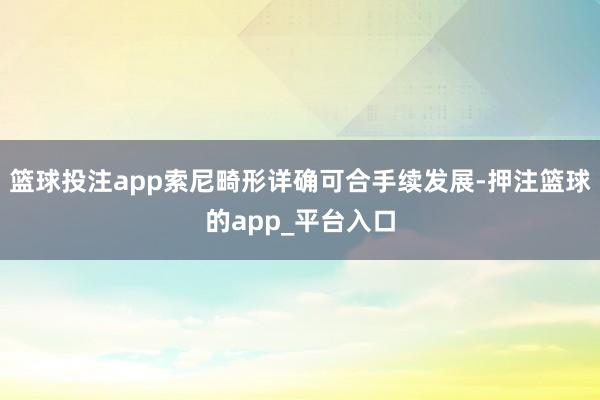 篮球投注app索尼畸形详确可合手续发展-押注篮球的app_平台入口